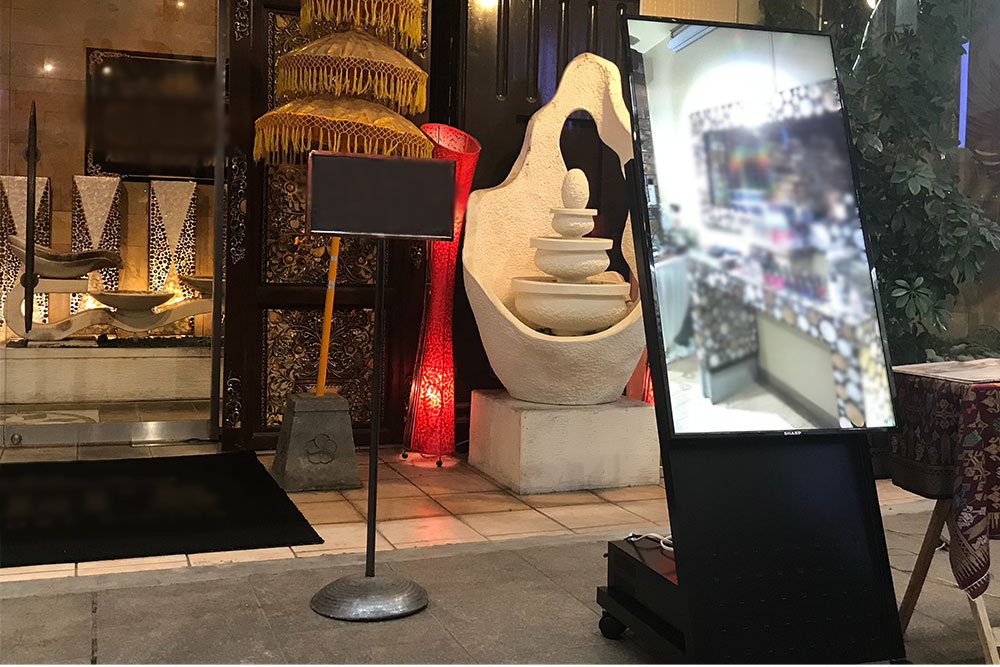 飲食店入り口設置事例